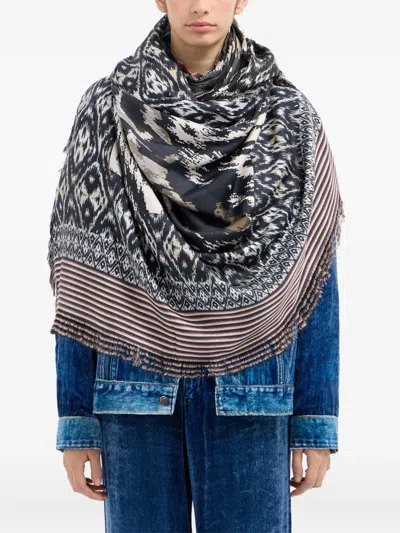 Pierre-louis Mascia Geometric-pattern Scarf In Multi