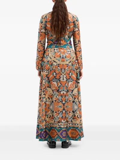 Pierre-louis Mascia Geometric-pattern Maxi Dress In Multi