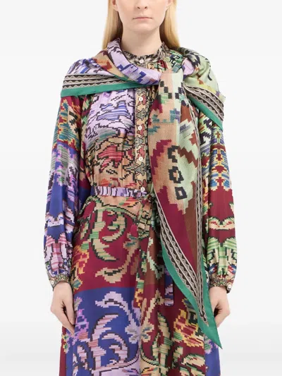 Pierre-louis Mascia Geometric-pattern Silk Scarf In Multi