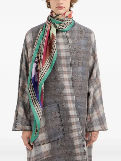 Pierre-louis Mascia Geometric-pattern Silk Scarf In Multi