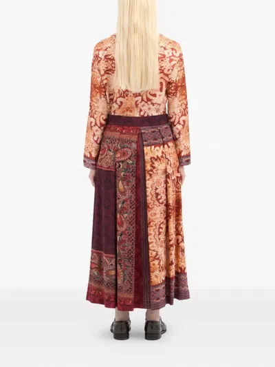 Pierre-louis Mascia Geometric-pattern Maxi Skirt In Multi