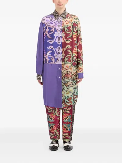 Pierre-louis Mascia Patchwork-design Shirt In Multi