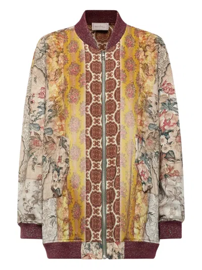 Pierre-louis Mascia Floral-panel Bomber Jacket In Multi