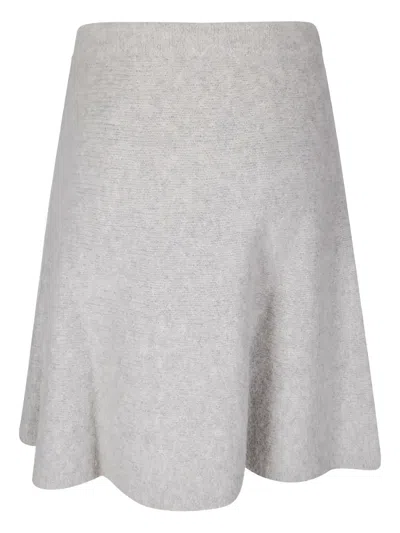 Samsoe & Samsoe Elasticated-waistband Skirt In White