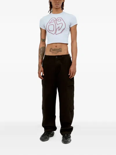 Perks And Mini Graphic-print Cropped T-shirt In White