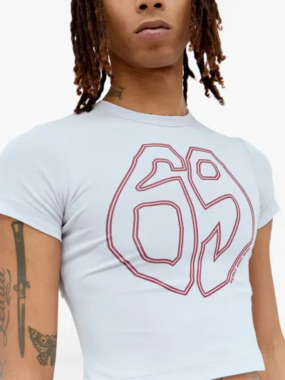 Perks And Mini Graphic-print Cropped T-shirt In White