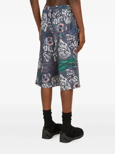 Perks And Mini P.a.m. Skulls Printed Bermuda Shorts In Multi