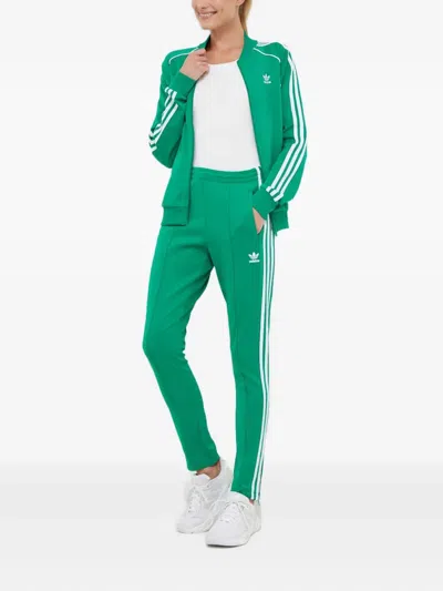 Adidas Originals Three-stripe Track Pants In Green