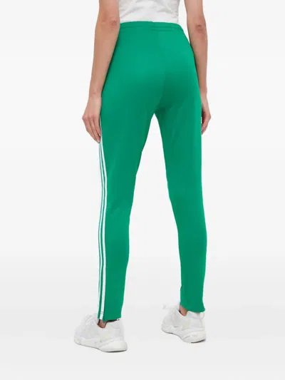 Adidas Originals Three-stripe Track Pants In Green