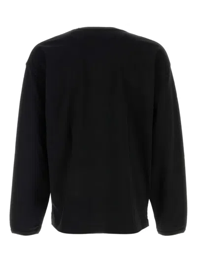 Lemaire Relaxed Fit Long-sleeved Top With Crew Neckline In Black