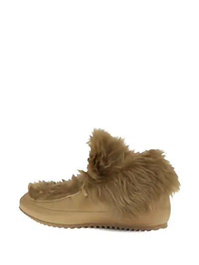 Pedro Garcia Furry Ankle Boots In Brown