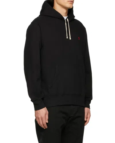 Polo Ralph Lauren Black Cotton-blend Sweatshirt In Black