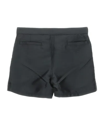 Vivienne Westwood Orb-embroidered Mid-rise Bermuda Shorts In Black