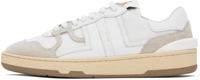 Lanvin Low Top Leather Sneakers In White