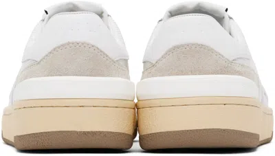 Lanvin Low Top Leather Sneakers In White