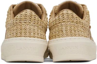 Lanvin Cash Raffia Sneakers In Neutral