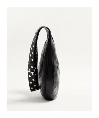 Valentino Hoboho Small Shoulder Bag With Studded Strap In Black