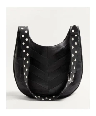 Valentino Hoboho Small Shoulder Bag With Studded Strap In Black