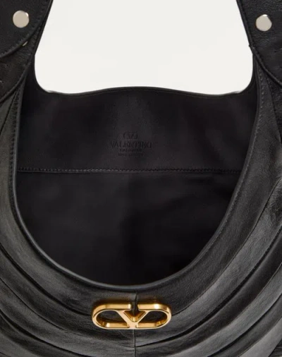 Valentino Hoboho Small Shoulder Bag With Studded Strap In Black