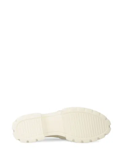 Agl Attilio Giusti Leombruni Cream Moccasin With Rubber Sole In Neutral