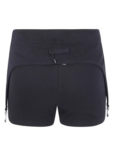 Jean Paul Gaultier Mini Shorts "the Garter" In Blue