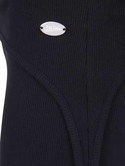 Jean Paul Gaultier Mini Shorts "the Garter" In Blue