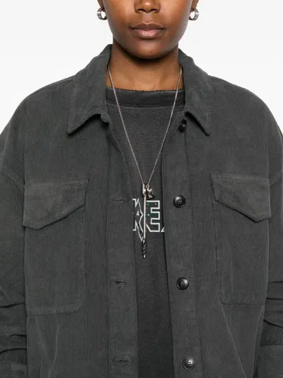 True Avenue Button-front Jacket In Gray