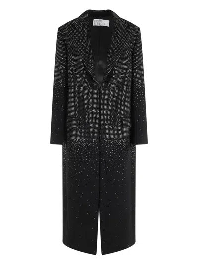 Giuseppe Di Morabito Long Black Wool Coat In Black
