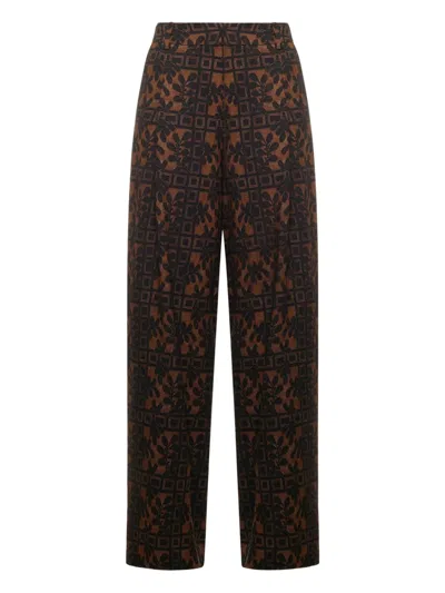 Pierre-louis Mascia Pleated-front Floral-print Trousers In Multi