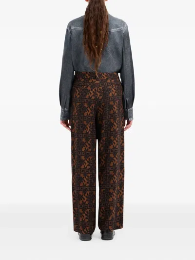 Pierre-louis Mascia Pleated-front Floral-print Trousers In Multi