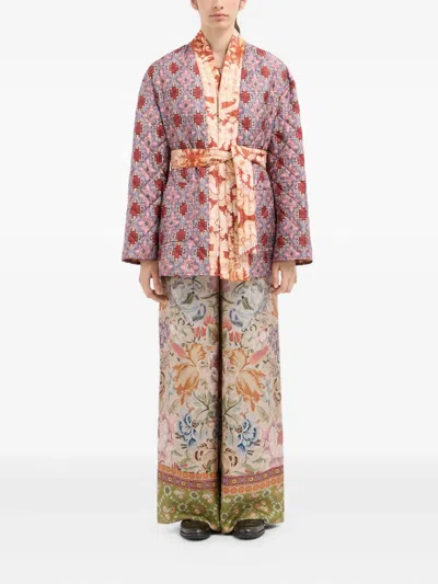 Pierre-louis Mascia Quilted Patterned Coat In Multi