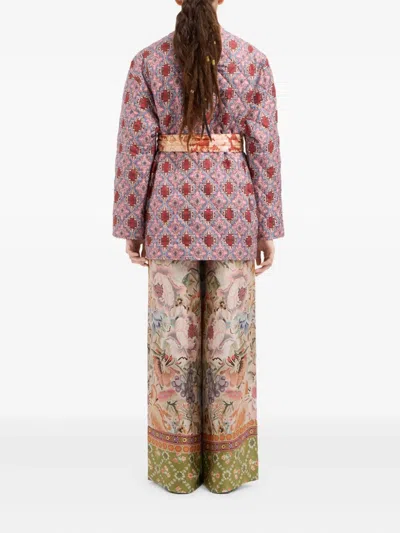 Pierre-louis Mascia Quilted Patterned Coat In Multi