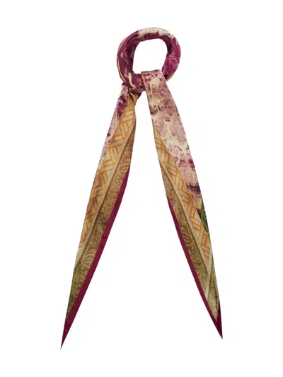 Pierre-louis Mascia Abstract-pattern Silk Scarf In Pink