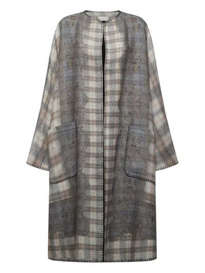 Pierre-louis Mascia Plaid-pattern Coat In Multi