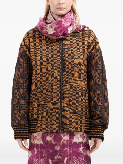 Pierre-louis Mascia Abstract-pattern Rectangular-shape Scarf In Pink