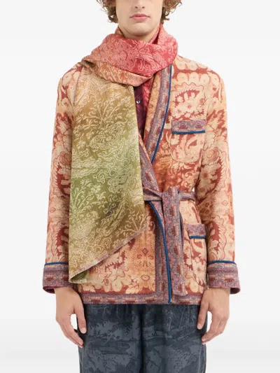 Pierre-louis Mascia Abstract-pattern Rectangular-shape Scarf In Pink