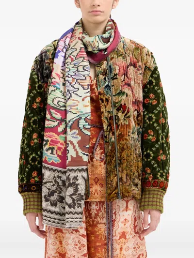 Pierre-louis Mascia Geometric-pattern Scarf In Red