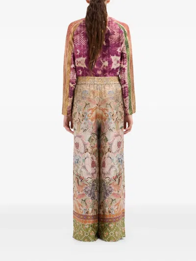 Pierre-louis Mascia Floral-print Elastic-waistband Trousers In Multi