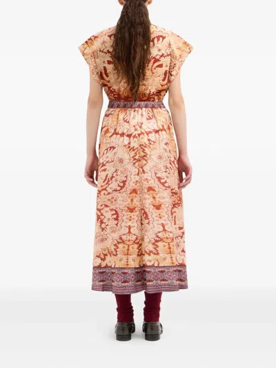 Pierre-louis Mascia Silk Pleated Skirt In Multi