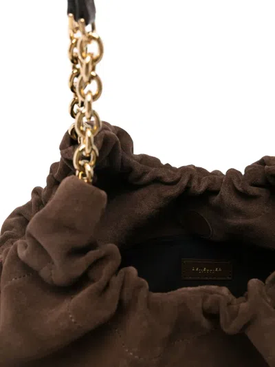 Demellier Miami Bag Mocha Suede And Mocha Smooth In Brown