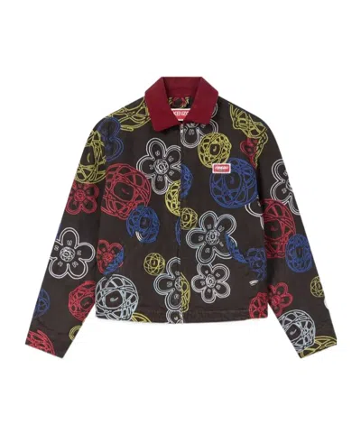 Kenzo Embroidered Jacket In Multi