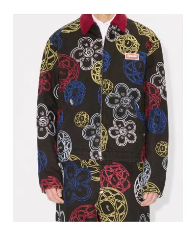 Kenzo Embroidered Jacket In Multi