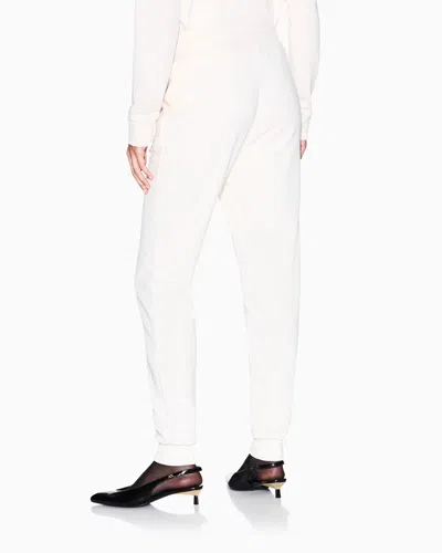 Armani Exchange Elastic Waist Track Pants In White