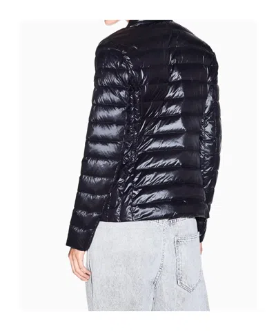 Armani Exchange Long Sleeve Down Jacket In Blue