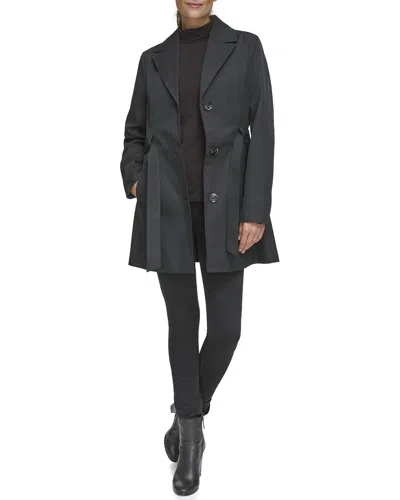 Kenneth Cole Lightweight Soft Shell Trench Coat In Black