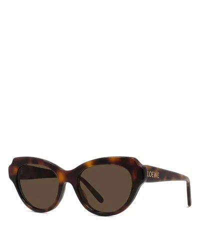 Loewe Womens Havana Gsliessx01 Cat-eye Frame Acetate Sunglasses In Brown