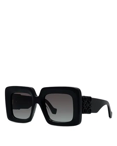 Loewe Anagram Oversized Square Acetate Sunglasses In Black