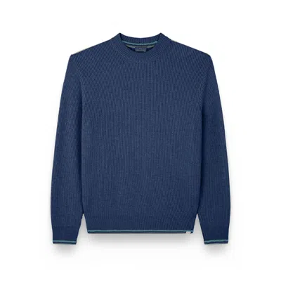 Paul & Shark Re-wool Crewneck Sweater In Blue