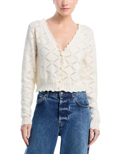 Loveshackfancy Petra Cardigan Parchment In White