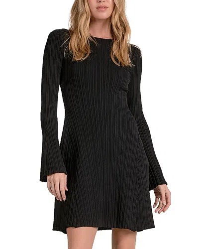 Elan Ribbed Knit Mini Dress In Black